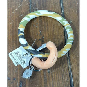 Oventure Big O Key‎ Ring Silicon Bangle Keychain Camo Camouflage Print NEW